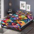 Vibrant and colorful painting of fish bedding set