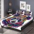 Vibrant and colorful panda design with intricate patterns bedding set