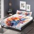 Vibrant artistic floral arrangement bedding set