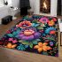 Vibrant cultural floral pattern area rugs carpet
