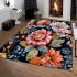 Vibrant floral dining room scene area rugs carpet