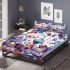 Vibrant floral still life scene bedding set