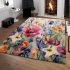 Vibrant flower garden landscape area rugs carpet