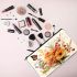 Vibrant Flowers on Dining Table Makeup Bag