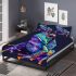 Vibrant frog in the style of psychedelic bedding set