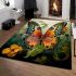 Vibrant serenity butterfly amidst nature's beauty area rugs carpet