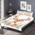 Watercolor deer with flowers bedding set