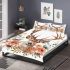 Watercolor deer with flowers bedding set