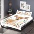 Watercolor deer with flowers bedding set