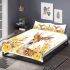 Watercolor deer with yellow roses bedding set