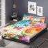 Watercolor painting of butterflies bedding set