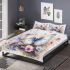 Watercolor painting of butterflies and flowers bedding set