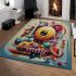 Whimsical chaos in yellow area rugs carpet