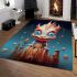 Whimsical city dragon area rugs carpet