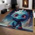 Whimsical creature in the night area rugs carpet