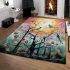 Whimsical easter celebration birds and trees area rugs carpet