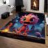 Whimsical fire guardian in sky area rugs carpet