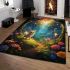 Whimsical forest wanderer area rugs carpet