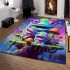Whimsical frog and mushrooms area rugs carpet
