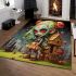 Whimsical night with balloons area rugs carpet