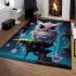 Whimsical owl's tabletop adventure area rugs carpet