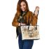 Whitetailed buck portrait leather totee bag