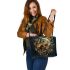 Wilds animals with dream catcher leather tote bag