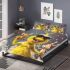 Yellow grinchy with black sunglass and dancing cats bedding set