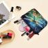 Dragonfly and Watercolor Pond Makeup Bag