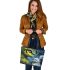 Eagle and yellow grinchy smile toothless like rabbit toothless leather tote bag