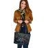 Hippo with dream catcher leather tote bag