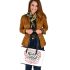 markings strong heart with mother's day Leather Tote Bag
