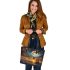 Pirates and dream catcher leather tote bag