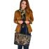 Wilds animals with dream catcher leather tote bag