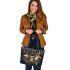 Wilds animals with dream catcher leather tote bag
