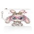 Cute cartoon bunny with pink heart shaped glasses makeup bag