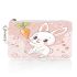Cute cartoon rabbit with pink ears makeup bag