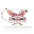 Cute kawaii bunny with pink glasses makeup bag