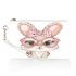 Cute kawaii bunny with pink glasses makeup bag