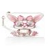 Cute kawaii bunny with pink glasses makeup bag