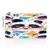 Cute panda wearing colorful glasses makeup bag