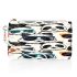 Cute pandas wearing colorful glasses makeup bag