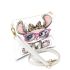 Cute cartoon bunny with pink heart shaped glasses makeup bag