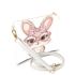 Cute kawaii bunny with pink glasses makeup bag