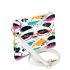 Cute panda wearing colorful glasses makeup bag