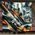 Abstract futuristic cityscape vector illustration blanket