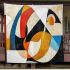 Abstract modern painting with shapes and lines blanket