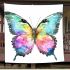 Beautiful colorful watercolor butterfly blanket