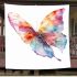 Beautiful colorful watercolor butterfly blanket