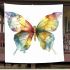 Beautiful colorful watercolor butterfly blanket